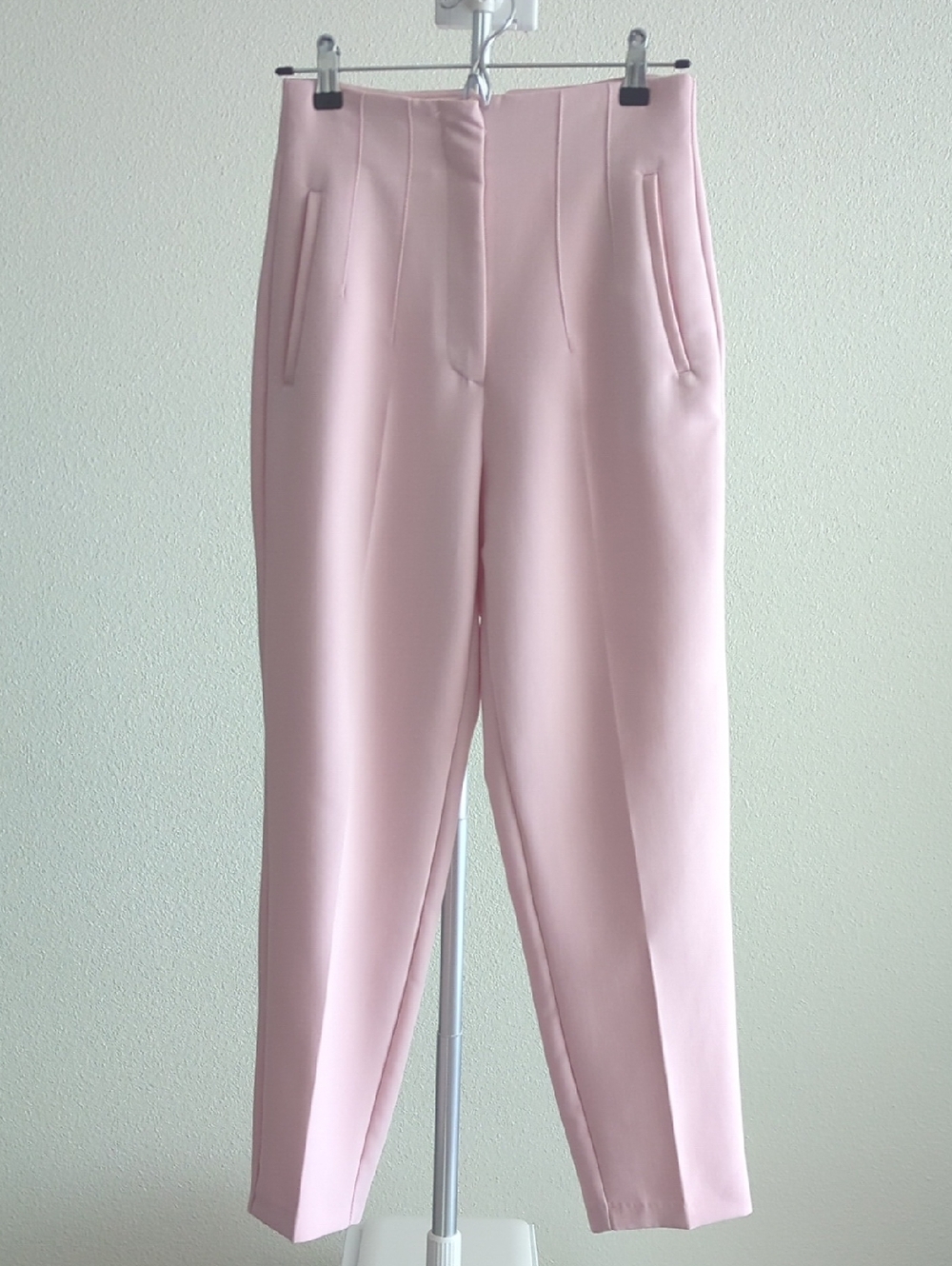 Zara Blush Pink High-Waist Tailored Trousers